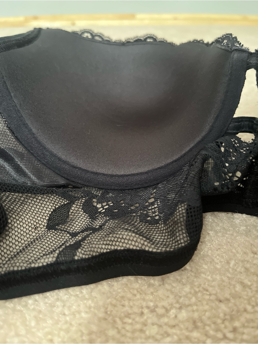 La Senza Black Lace Longline Push-Up Bra - NWT - Size XL - Picture 7 of 9